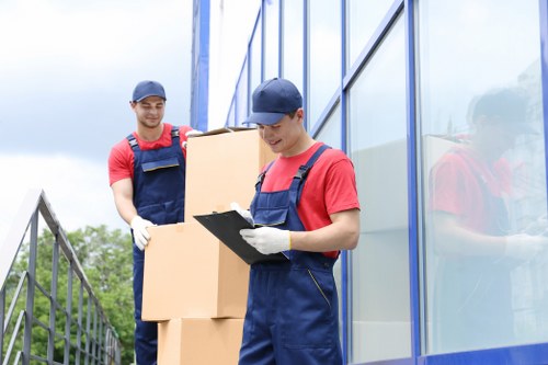 Removal van prepared for a flat or townhouse move in Kensington