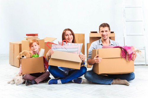 Packing and labeling office items for relocation services in Kensington