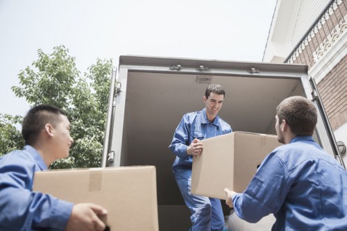 Careful packing of office furniture and equipment for a Kensington move
