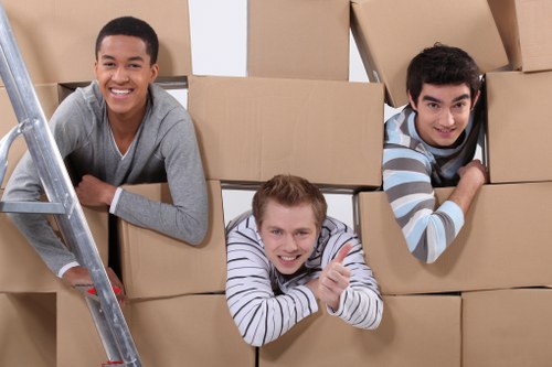 Professional Kensington removal team preparing household belongings